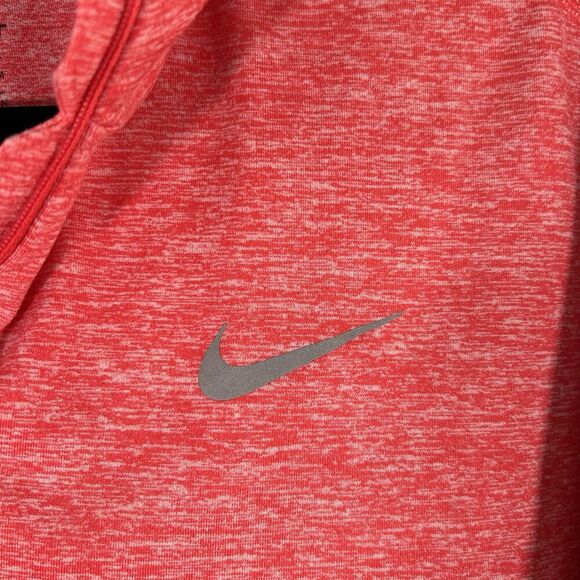 Nike Running Sweater Women's Medium Heathered Red 1/4 Zip Turtleneck Pullover - Picture 5 of 9